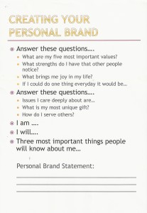 Creating Your Personal Brand